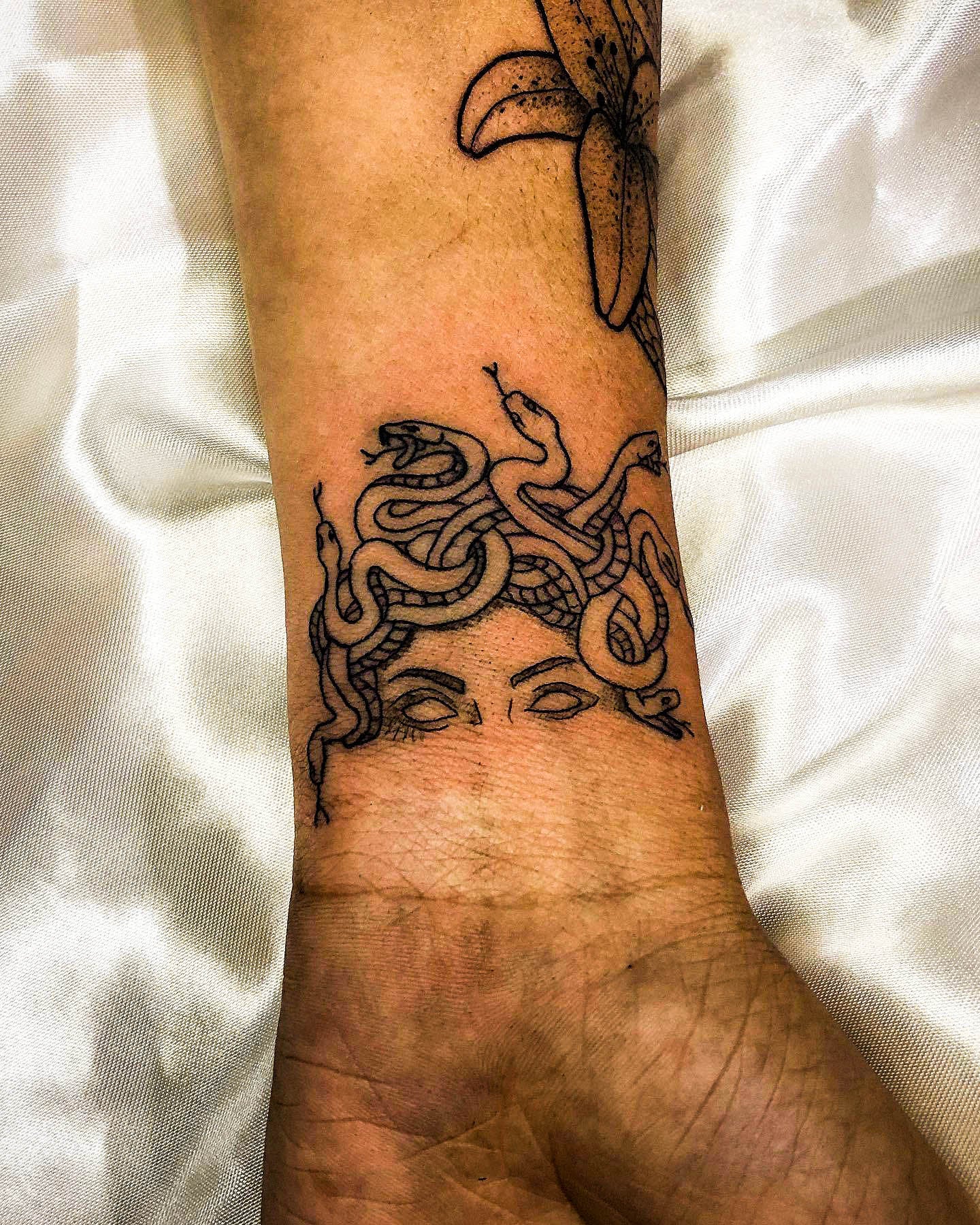 Graceland Tattoo - 🐍🖤 Eyes of #Medusa made by @danahex at  @gracelandtattoo • Thanks Sofia! • • • • • • • • • • • • • • • #Graceland  #GracelandTattoo #